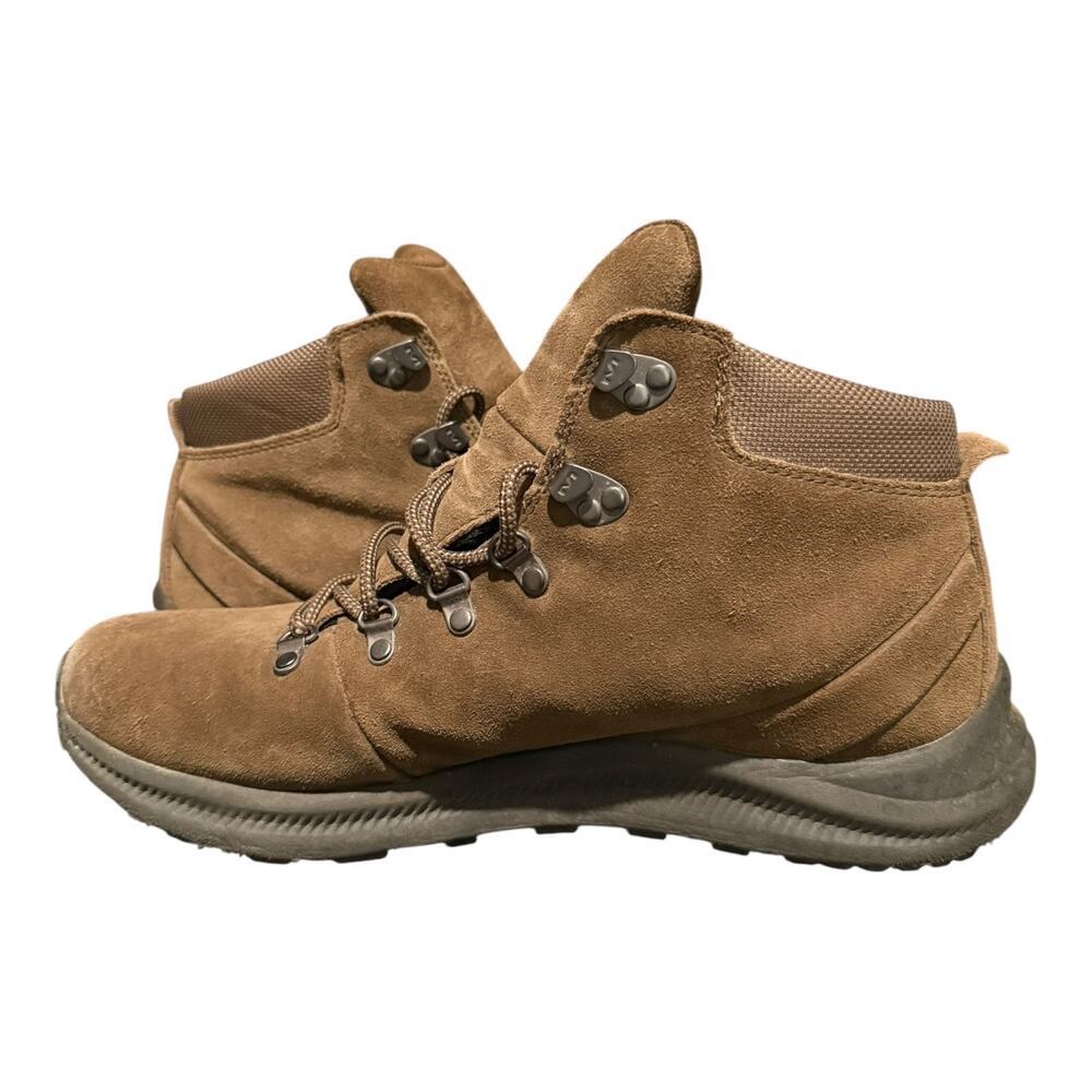 Merrell Ontario Waterproof Dark Earth Brown Leather Hiking Boots Vibram Size 12 - Picture 7 of 9